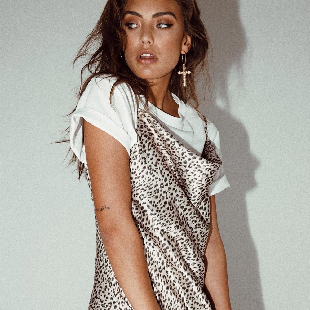 PRINCESS POLLY//LEOPARD BETTA VANORE MINI DRESS